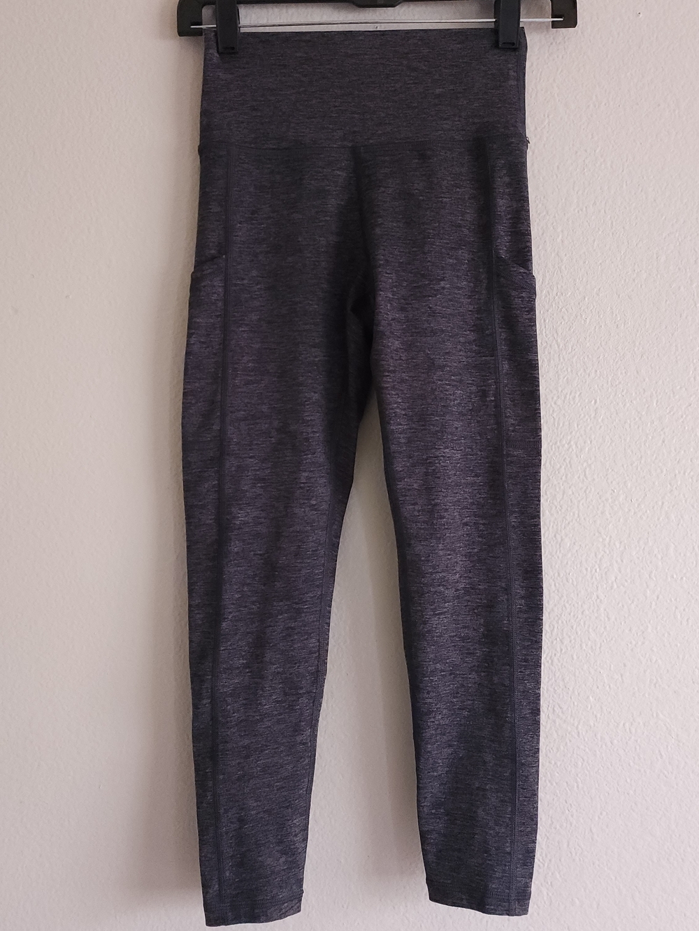 Aerie Chill Play Move High Waisted Pocket Leggings Gray Space Dye Small